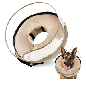 Dog Cone, Inflatable Dog Cone After Surgery for Small Medium Large Breeds, Soft Surgery Collar with Enhanced Anti-Licking Guard Shield for Pets, Protective Donut Collar, Size S