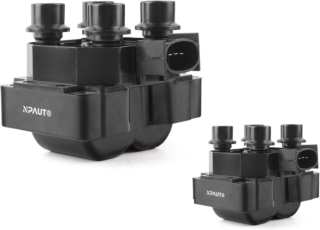 NPAUTO Ignition Coil Pack Compatible with 4.6 5.0 V8 1997 1998 1999 Ford F150 Ranger Expedition Explorer Crown Victoria, Lincoln Town Car Mark VIII, Mercury Mountaineer, Set of 2