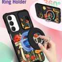 Funermei for Samsung Galaxy A25 5G Phone Case - [2in1] Women Girls Cute Phone Cover Girly Pretty Mushroom Design Camera Cover Compatible with MagSafe Ring Holder Stand for Samsung A25 5G Cases 6.5