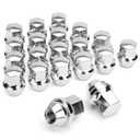 Dynofit M141.5 OEM Lug Nuts Compatible with Ram 1500 Jeep Ford Mustang Buick Camaro Cadillac Chrysler, 20PCS Black Lug Nuts Hex 7/8'' Height 1.5'' Conical Cone Bulge Seat, for Factory Wheels