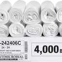 Aluf Plastics High Density Trash Bags, 10 Gallon, 1000 Count, 6 Micron (eq), 24" x 24", Clear, for Bathroom, Office, Industrial, Commercial, Janitorial, Municipal, Recycling, Clear