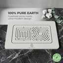 Stone Bath Mat, 5x Faster Drying, Diatomaceous Earth, Non Slip Quick Dry | Diatomaceous Earth Bathroom Mat, Stone Drying Mat for Kitchen Counter Non Slip, Engraved Airflow- 23.6 x 15.3 in, 2-Pack