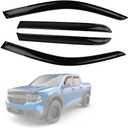 Tape-On Window Visors Rain Guards FIT 20222023 Ford Maverick  4PCS Vent Deflectors, Acrylic, Smoke Finish, Easy 3M Installation