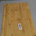 Hiware Extra Large Bamboo Cutting Board for Kitchen, Heavy Duty Wood Cutting Board with Juice Groove, 100% Organic Bamboo, Pre Oiled, 18" x 12" (Natural)