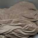 H.VERSAILTEX Real Velvet Plush 3 Piece Stretch Sofa Covers Couch Covers for 2 Cushion Couch Loveseat Covers Width Up to 72 Inch Feature Thick Soft Stay in Place (Medium Sofa, Taupe)