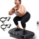 Vibration Plate Exercise Machine, Whole Body Workout Vibration Plate for Lymphatic Drainage, 240 Adjustable Speeds Power Vibrating Plate Home Fitness Platform for Shaping, Max Weight 330lbs