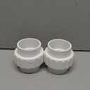 2 Pack 2" PVC Union Coupling Pipe Fitting (Socket x Socket) 2 Inch PVC Slip Union PVC Adapter Coupling Schedule 40, EPDM O-Ring, White