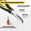 3pcs 8inch Reach Needle Nose Pliers Set,Includes Straight Needle Nose Pliers,45&90Bent Nose Pliers,Pliers Tool Set for Narrow Spaces