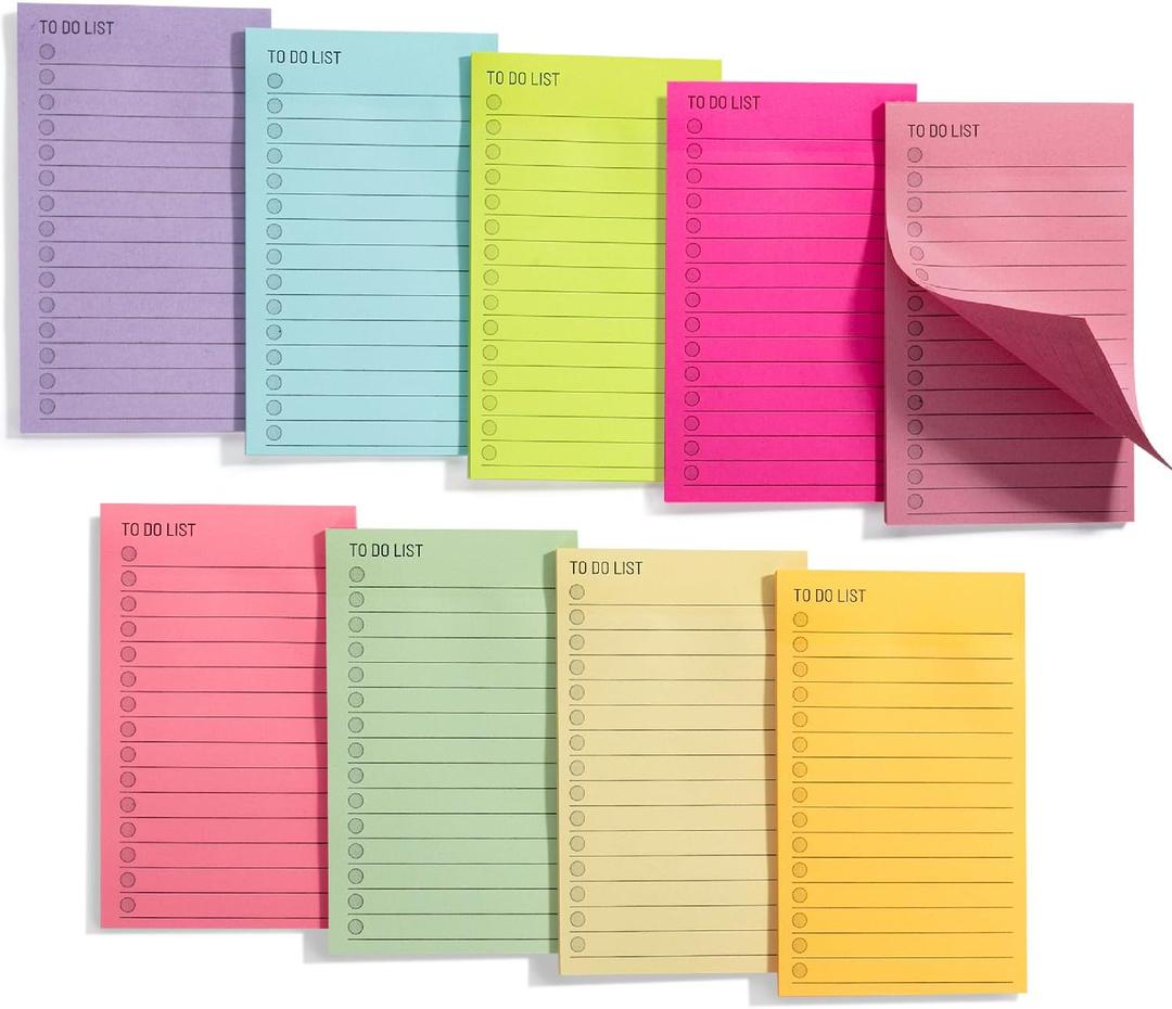Mr. Pen- to Do List Sticky Notes, 3"x5", 360 Sheets, Assorted Colors, to Do List Notepad, Lined Sticky Notes