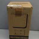 PRAKI Large Airtight Food Storage Containers 5.2L / 195oz, 4pcs Pantry Kitchen Organizers and Storage for Flour, Sugar, Baking Supplies, BPA Free, Plastic Flour Containers with 20 Labels & Maker (Black)