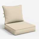Snubbull Outdoor Patio Chair Cushions Set 22 L X 22 W X 4 H Waterproof & Fade Resistant Deep Seat and Back Cushions with Removable Covers Outdoor Seat Cushion Set for Chairs and Sofas