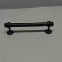 Alzassbg 10 Pack Matt Black Cabinet Pulls, 5 Inch(128mm) Hole Centers Cabinet Handles Kitchen Hardware Straight Bar for Cabinets and Drawer AL3082MB