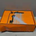 Hibbent All Metal High Pressure Rainfall 10'' Shower Head, CUPC Certified Handheld Showerhead Combo, 12'' Adjustable Shower Extension Arm, 10-Spray, 71'' Hose, Adhesive Showerhead Holder, Matte Black, 8"x12"