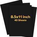 Black Cardstock 8.5 x 11 Card Stock Construction Paper,40 Sheets Black Paper CardStock for Invitations, Art, Drawing, Menus, DIY Card, Tags, Cards Making, Craft, Certificate, School, Office Printing