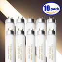 Konideke F32T8/841 32W 48 Inch T8 Fluorescent Tube Light Bulb, T8 Fluorescent Bulbs 4 Foot, 4ft Light Bulb, 4100K Cool White, 2850 Lumens, G13 Medium Bi-Pin Base,10 Pack