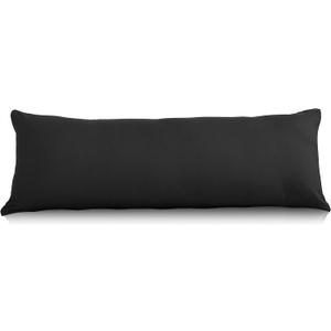 Evolive Ultra Soft Microfiber Body Pillow Cover/Pillowcases 21"x54" with Hidden Zipper Closure (21"x54" Body Pillow Cover, Black)