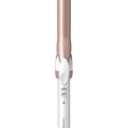 Conair Double Ceramic 1-Inch Curling Iron, Classic Curls for All Hair Types, 30 Heat Settings up to 400°F, Dual Voltage, Auto-Off, White/Rose Gold, CD701GNR