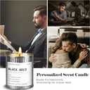 2 x Scented Candle for Men - Man Cave Gifts Coffee Leather Woody Scent | 50Hr Burn Soy Wax Candle in Metal Tin (9oz) - Masculine Home Decor, Birthday Gift for Him