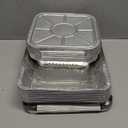 24 Pack Disposable Aluminum Pans with Lids Combo Set- 12 Large 9x13 Foil Pans Half Size & 12 Small 8x8 Tin Foil Baking Pans, Tin Trays Containers for Meal Prep, Food Cooking, Roasting, Heating