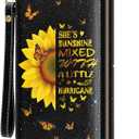 Wallet For Women, Sunflower Wristlet Wallet For Women, Floral Card Holder Purse With Zipper, Birthday Christmas Graduation Gifts For Women, Aesthetic Flower Office Daily Purse