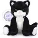 Heatable & Coolable Black and White Cat Stuffed Animal, Cat Heating Pad Microwavable for Soothing & Relaxation, Lavender Scented Tuxedo Cat Plush Toy for Stress Relief, Cat Toys for Kids