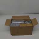 100 Pack Mini Cake Pans with Lids and Spoons Black Gold Rectangular Aluminum Foil Baking Pans Mini Cheesecake Containers(6.8oz)