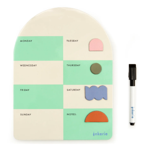 Inkerie Magnetic Dry Erase Weekly Memo Board