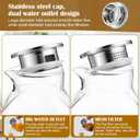 Gisafai 2 Pack 1 Gallon Square Glass Water Pitcher with Lid and Spout Smooth Borosilicate Glass Carafe for Hot/Cold Drink Thickened Pitcher with Handle for Fridge Large Jug for Iced Tea Juice Coffee
