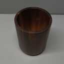 ZUJJAFY Utensil Holder, 360 Rotating Acacia Wood Kitchen Utensil Holder for Counter, 7.2" Large Cooking Utensil Crock for Countertop, Wooden Utensils Organizer for Cooking Spatula Storage