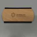 VASSON Cashmere Comb for Sweaters & Wool - Thicker Solid Beechwood Handle Fabric Shaver - 20% Larger Manual Depiller & Fuzz Remover for Knits, Scarves, and Coats (Dual-Sided Design)