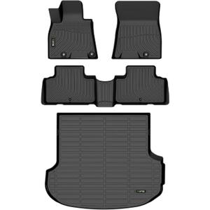 Floor Mats & Cargo Liner Custom for Genesis GV80 5 Seats 2021-2025 2026 (Not for Coupe) All Weather Protection TPE Heavy Duty Non-Slip Automotive Floor Liners Fits Full Set Accessories, Black
