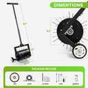 Rolling Lawn Aerator, Heavy Duty Spike Aerator Tool for Lawn & Yard, Manual Push Soil Aerator with Wheels for Garden Lawn Care, Grass Root Growth & Soil Aeration