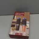 CIRCLE JOY Gravity Electric Salt and Pepper Grinder Set Automatic Salt and Pepper Grinder Set with LED Light, Battery Operated, Adjustable Coarseness, Large Capacity, for Home Kitchen BBQ, Black