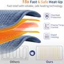 Heating Pad for Back & Period Cramps, 12"x24" Electric Heating Pad with 26" Waist Belt, 6 Heat Levels 4 Timers & 2H Auto Shut Off, Gift for Women Men Mom Dad (Blue)