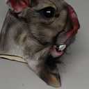 Rat Splinter Mask Scar Rat Head Latex Animal Mask - Full Head Monster Mouse Novelty Halloween Costume