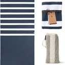 SummerSand Microfiber Beach Towel - Quick Dry, Sand Free - Compact and Lightweight for Travel - Recycled Materials - Travel Bag Included - Large Microfiber Towel (63x31.5in – Deep Blue)