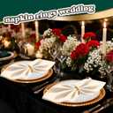 100 Pcs Gold Napkin Rings Bulk, Exquisite Round Napkin Ring Buckles, Suitable for Family Dinners, Weddings, Holiday Parties