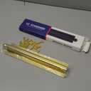 BaiNong Valet Rod for Closet Pull Out 12IN with 8 Hooks,Adhesive Gold Closet Valet Rod Slide Out