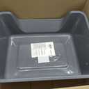 Open-Top Large High Sides Cat Litter Box with Low Entrance, Suitable for Small and Elderly Cats, Anti-Splash, 19.8 x15.6x7.3 for Indoor Use (GreyMoon Gray)