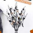 5 Pcs Halloween Branches Picks with Artificial Bloody Eyeball Black Gothic Faux Twigs Stems for Vases Halloween Home Indoor Decor Party Arrangements
