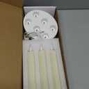 Homemory Rechargeable Flameless Taper Candles, Real Waxy LED Candlesticks Flickering, Battery Operated Candles with Remote Timer, 9.6 Inches for Home Wedding Christmas Decor, 6 Pcs, Ivory