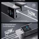 SIXTHGU Laptop Power Bank, 3-Port 20,000mAh Portable Charger with 200W Max Output, PD 3.1 Fast Charging, Flight-Approved for Travel, PowerTower, for MacBook, iPhone 17/16 Series, and More(Grey)