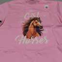 Girls Riding Shirt - Just A Girl Who Loves Horses T-Shirt Medium