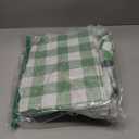 Smiry Picnic Table Cloth 4 Pack, Waterproof Elastic Fitted Tablecloths for 6FT Rectangle Tables, Washable Polyester Buffalo Plaid Tablecloth for Camping& Outdoor (Sage Green & White, 30" x 72")