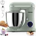 CEBORY 3-IN-1 Electric Stand Mixer, 6.5QT Bowl 660W 10-Speed Kitchen Mixer, Household Food Mixers include Dough Hook, Beater and Whisk, Bread Cake Mixer for Baking and Most Home Cooks, Green