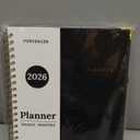 2026 Planner, Forvencer Calendar Planner Weekly and Monthly, Jan 2026-Dec 2026, 8.5" X 11", Hardcover Agenda Book, Daily Journal Organizer with Inner Pocket, Notebook for Office School, A4, Black
