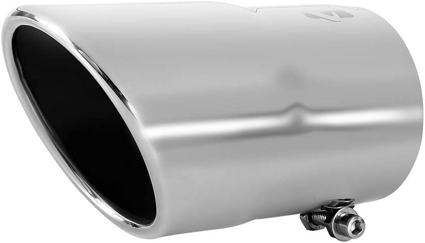 Exhaust tip -3.5 Inch Inlet Bolt on Design- Stainless Steel Car Muffler Tips 3.5" ID x 4"OD x 7''L (CHROME)