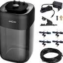 REPTI ZOO 10L Reptile Mister Fogger Terrariums Humidifier Extremly High Pressure Silent Pump Fog Machine Misting Rainforest Sprayer System Tank with 4PCS Nozzles for a Variety of Reptiles/Amphibians