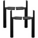 TCHOSUZ 6 inch / 15cm Metal Furniture Legs, Pack of 4 Side-Mounted Table Legs Replacement Feet for Home DIY Projects Shelf Sofa Couch Ottoman TV Stand Black