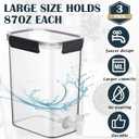 Soaoo 3 Set 87 oz Liquid Laundry Detergent Dispenser with Faucet and Cup Holder Labels Plastic Fabric Softener Container Detergent Drip Catcher for Laundry Room Washing Soap